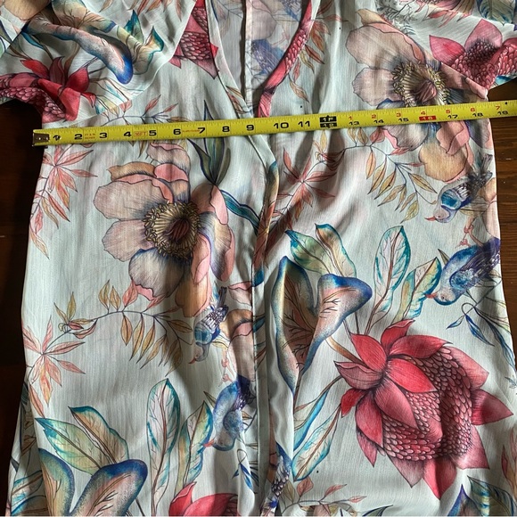 Sukiso Women’s Nomade Kimono In Botanica Long Duster Vacation Pool Resort MEDIUM - Picture 11 of 14